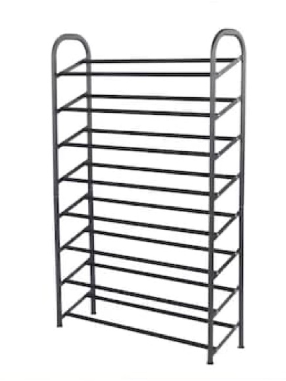Style Selections 46.2-in H 10 Tier Black Gray Metal Shoe rack Home Storage - Picture 3 of 6
